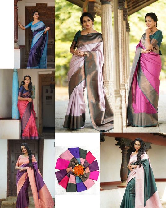 Beautiful Rich Pallu & Jaccquard Work On All Over Saree - thevendorvilla