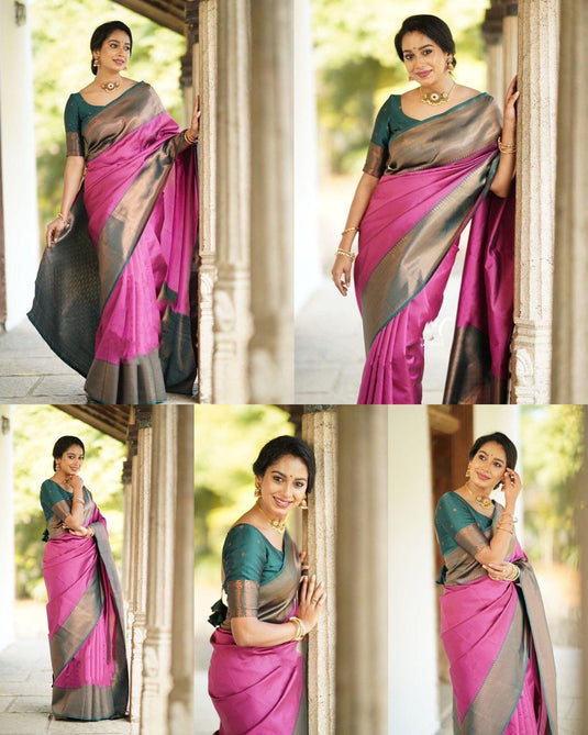 Beautiful Rich Pallu & Jaccquard Work On All Over Saree - thevendorvilla