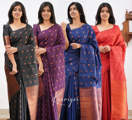 Beautiful Rich Pallu & Jaccquard Work On All Over Saree - thevendorvilla