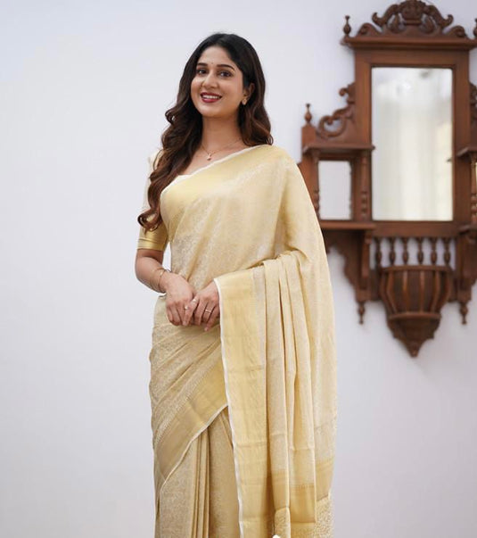 Beautiful Rich Pallu & Jaccquard Work On All Over Saree - thevendorvilla