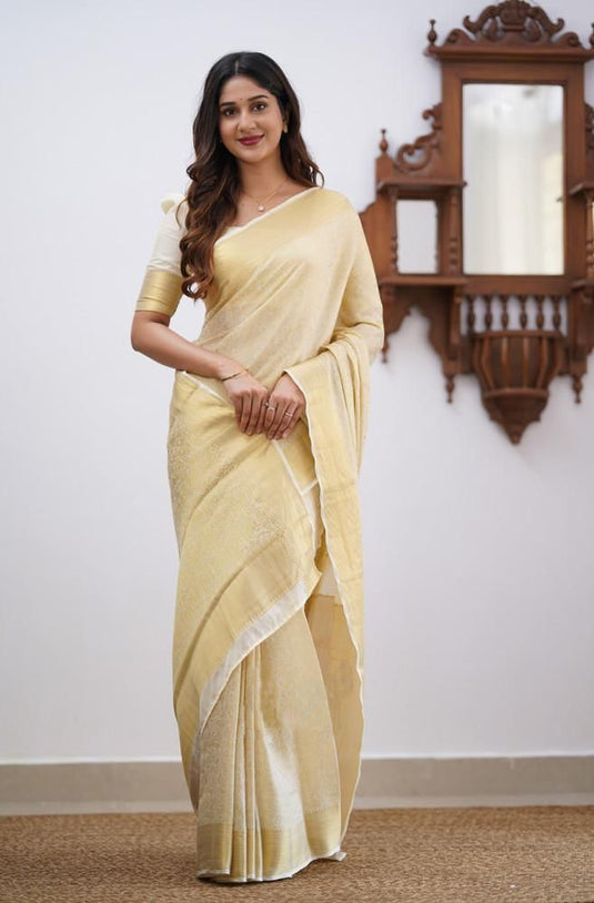 Beautiful Rich Pallu & Jaccquard Work On All Over Saree - thevendorvilla