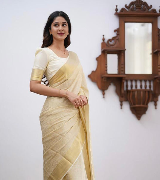 Beautiful Rich Pallu & Jaccquard Work On All Over Saree - thevendorvilla