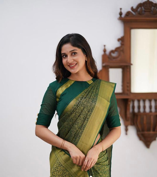 Beautiful Rich Pallu & Jaccquard Work On All Over Saree - thevendorvilla