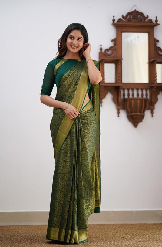 Beautiful Rich Pallu & Jaccquard Work On All Over Saree - thevendorvilla
