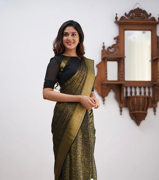 Beautiful Rich Pallu & Jaccquard Work On All Over Saree - thevendorvilla