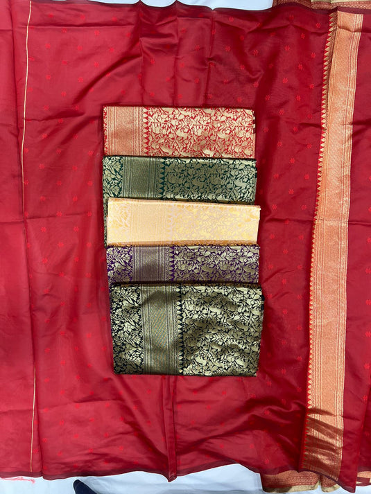 Beautiful Rich Pallu & Jaccquard Work On All Over Saree - thevendorvilla