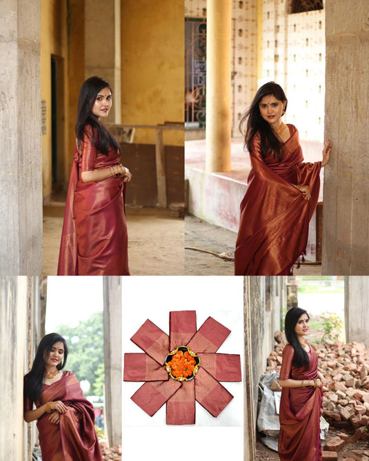 Beautiful Rich Pallu & Jaccquard Work On All Over Saree - thevendorvilla