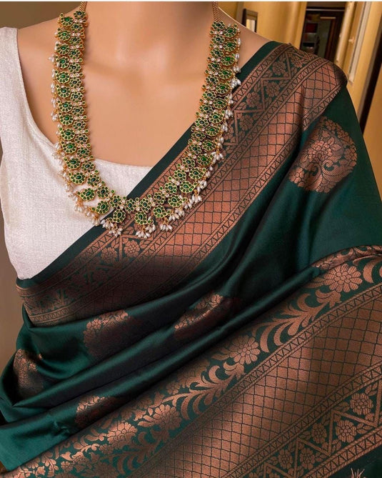Beautiful Rich Pallu & Jaccquard Work On All Over Saree - thevendorvilla