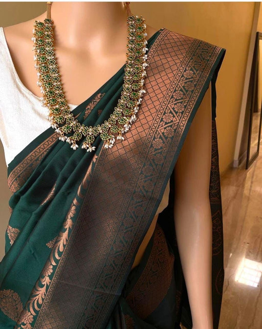 Beautiful Rich Pallu & Jaccquard Work On All Over Saree - thevendorvilla