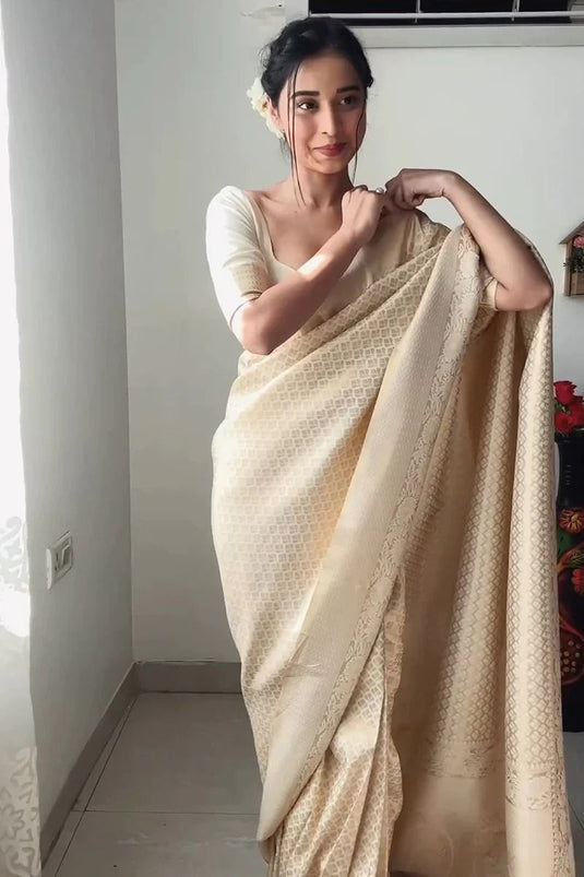 Beautiful Rich Pallu & Jaccquard Work On All Over Saree - thevendorvilla