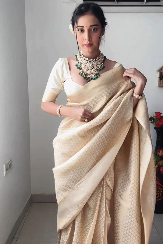 Beautiful Rich Pallu & Jaccquard Work On All Over Saree - thevendorvilla