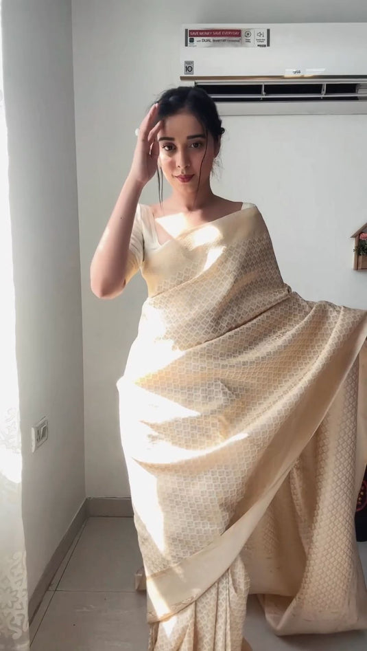 Beautiful Rich Pallu & Jaccquard Work On All Over Saree - thevendorvilla