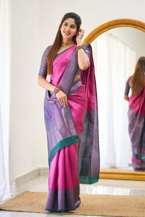 Beautiful Rich Pallu & Jaccquard Work On All Over Saree - thevendorvilla
