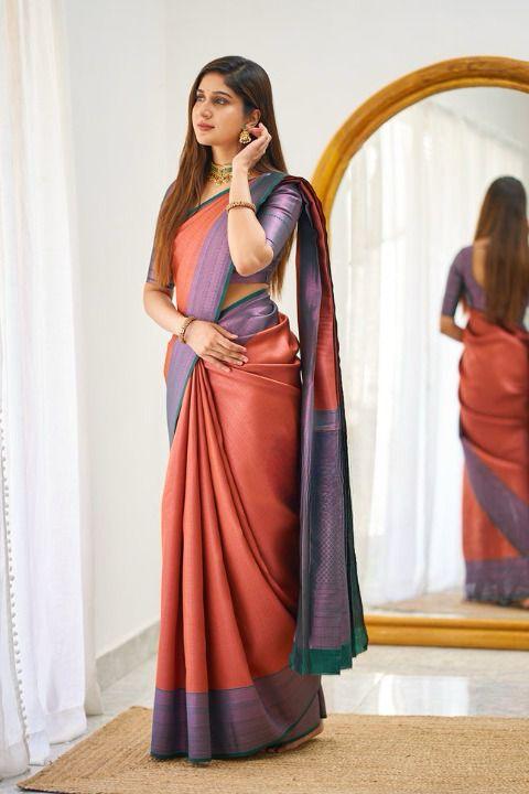 Beautiful Rich Pallu & Jaccquard Work On All Over Saree - thevendorvilla