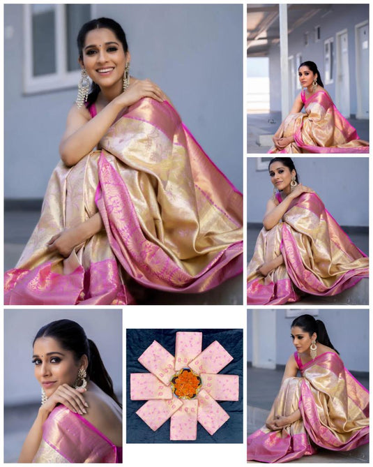 Beautiful Rich Pallu & Jaccquard Work On All Over Saree - thevendorvilla