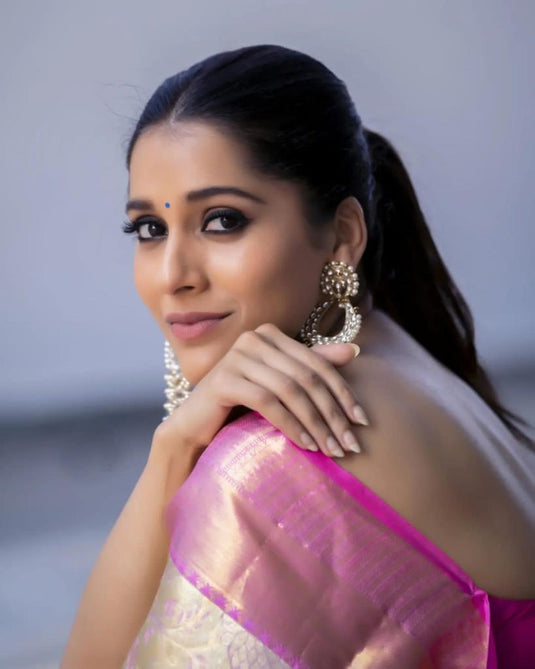 Beautiful Rich Pallu & Jaccquard Work On All Over Saree - thevendorvilla