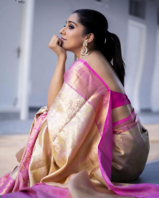Beautiful Rich Pallu & Jaccquard Work On All Over Saree - thevendorvilla