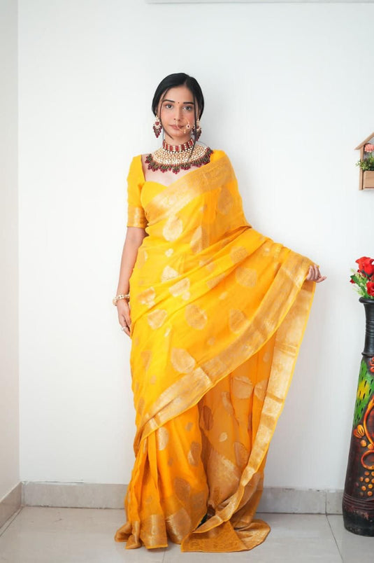 Luxurious Linen: The Soft Slub Ready Wear Saree