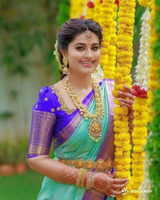 Beautiful Rich Pallu & Jaccquard Work On All Over Saree - thevendorvilla