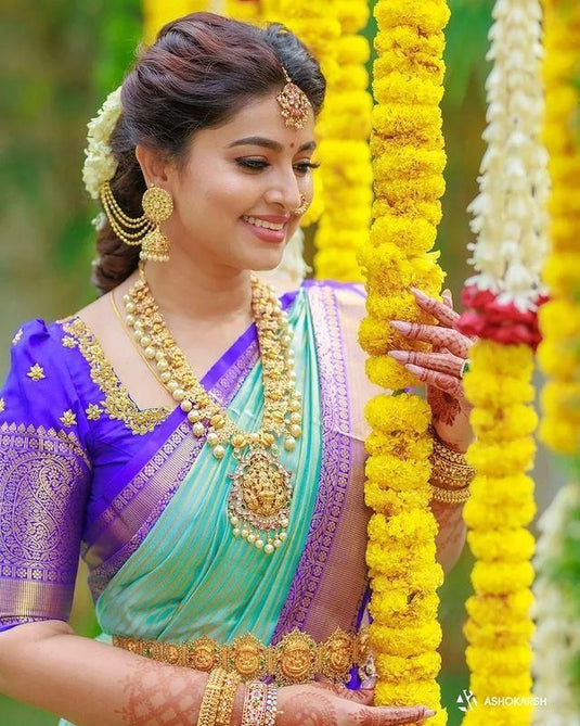 Beautiful Rich Pallu & Jaccquard Work On All Over Saree - thevendorvilla