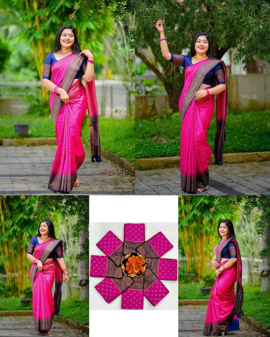Beautiful Rich Pallu & Jaccquard Work On All Over Saree - thevendorvilla