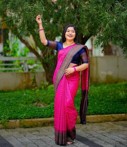 Beautiful Rich Pallu & Jaccquard Work On All Over Saree - thevendorvilla