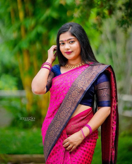 Beautiful Rich Pallu & Jaccquard Work On All Over Saree - thevendorvilla
