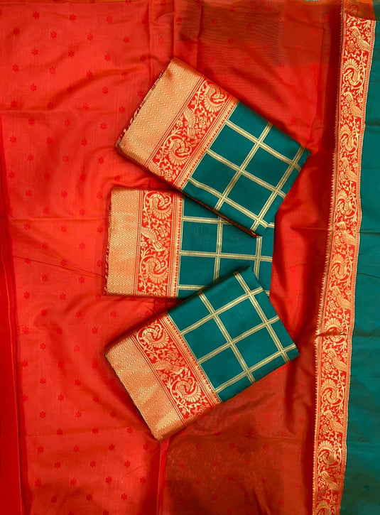 Beautiful Rich Pallu & Jaccquard Work On All Over Saree - thevendorvilla