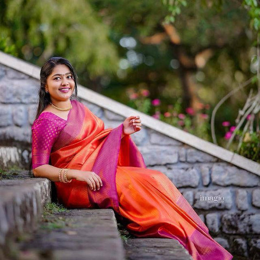 Silken Serenity: Lichi Saree