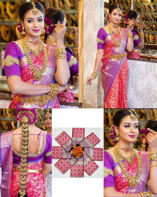 Beautiful Rich Pallu & Jaccquard Work On All Over Saree - thevendorvilla