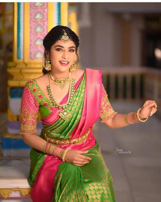 Silken Serenity: Lichi Saree