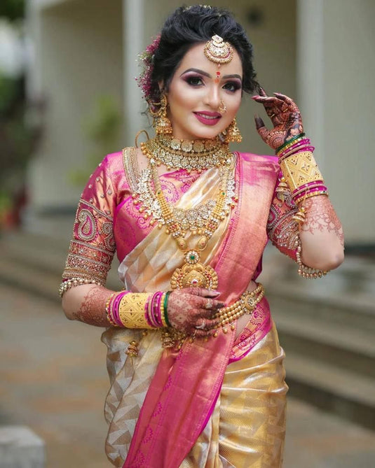 Silken Serenity: Lichi Saree