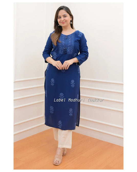 Exclusive Rayon Kurti Pant Pair