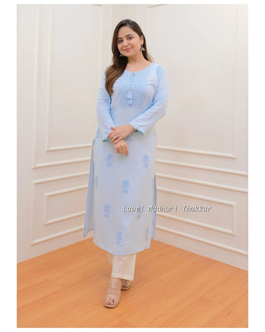 Exclusive Rayon Kurti Pant Pair