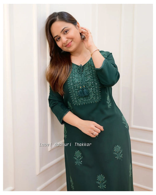 Exclusive Rayon Kurti Pant Pair
