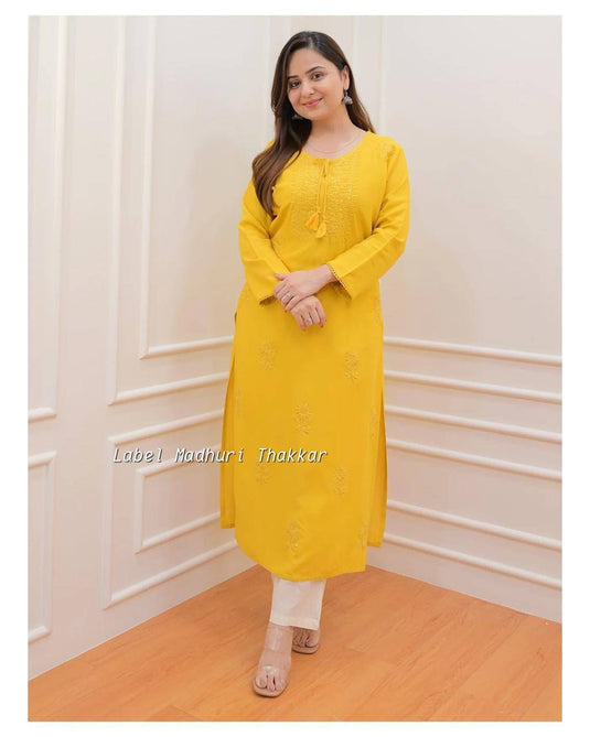 Exclusive Rayon Kurti Pant Pair
