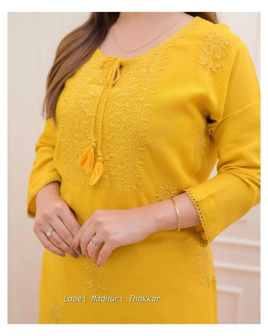 Exclusive Rayon Kurti Pant Pair