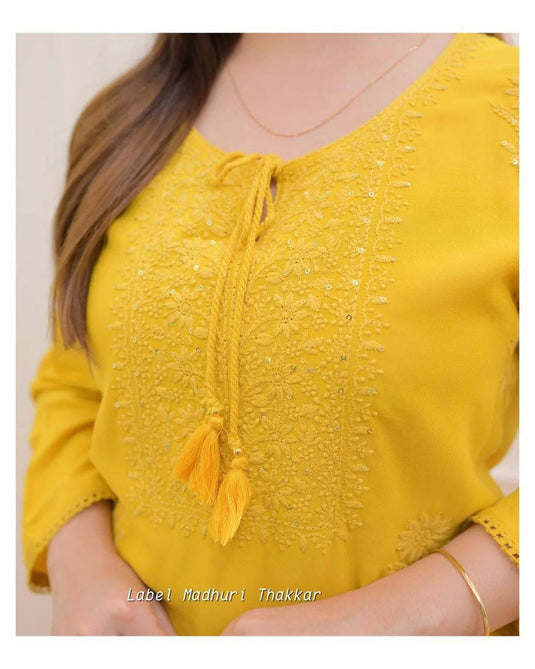 Exclusive Rayon Kurti Pant Pair