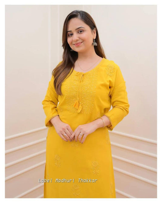 Exclusive Rayon Kurti Pant Pair