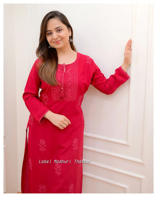 Exclusive Rayon Kurti Pant Pair