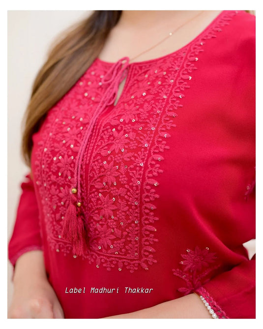 Exclusive Rayon Kurti Pant Pair
