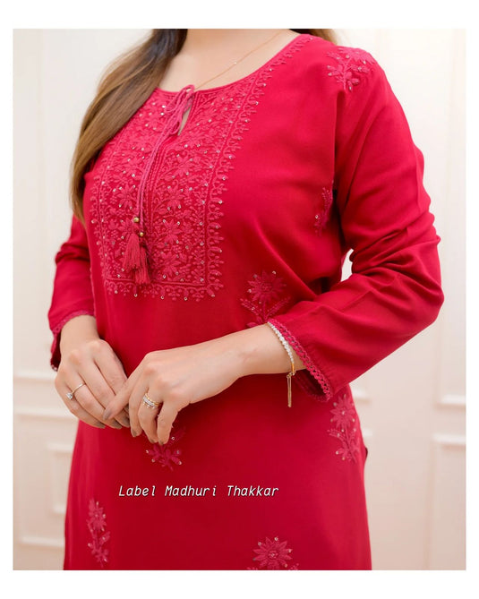 Exclusive Rayon Kurti Pant Pair