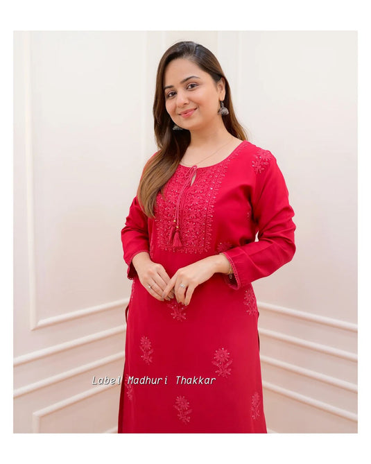 Exclusive Rayon Kurti Pant Pair