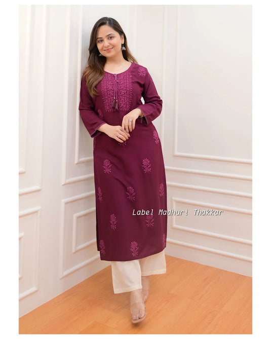 Exclusive Rayon Kurti Pant Pair