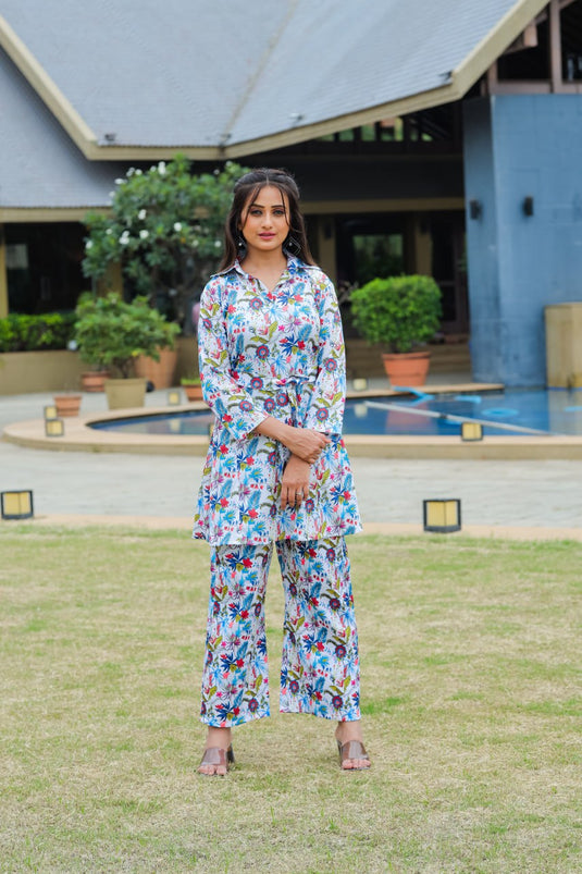 Multicoloured Cotton Printed Co-Ords Sets For Women - thevendorvilla