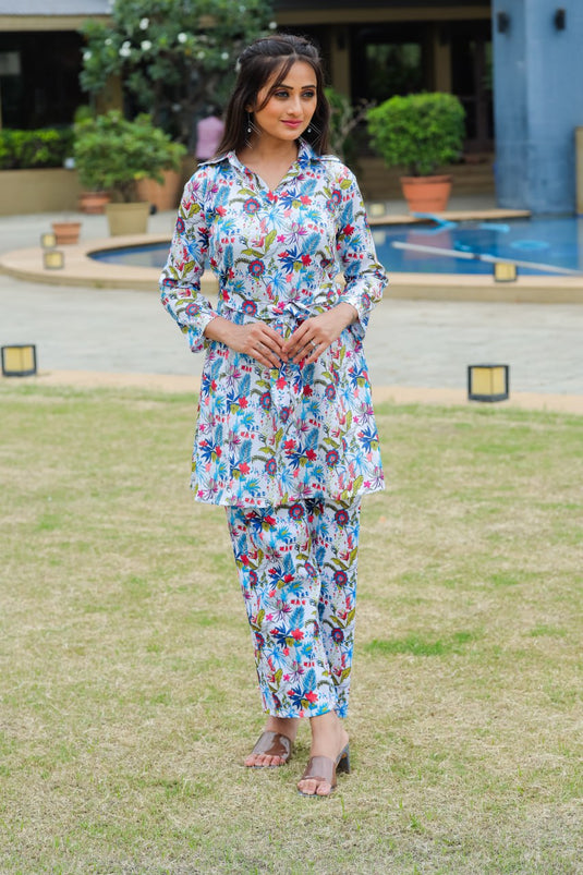 Multicoloured Cotton Printed Co-Ords Sets For Women - thevendorvilla