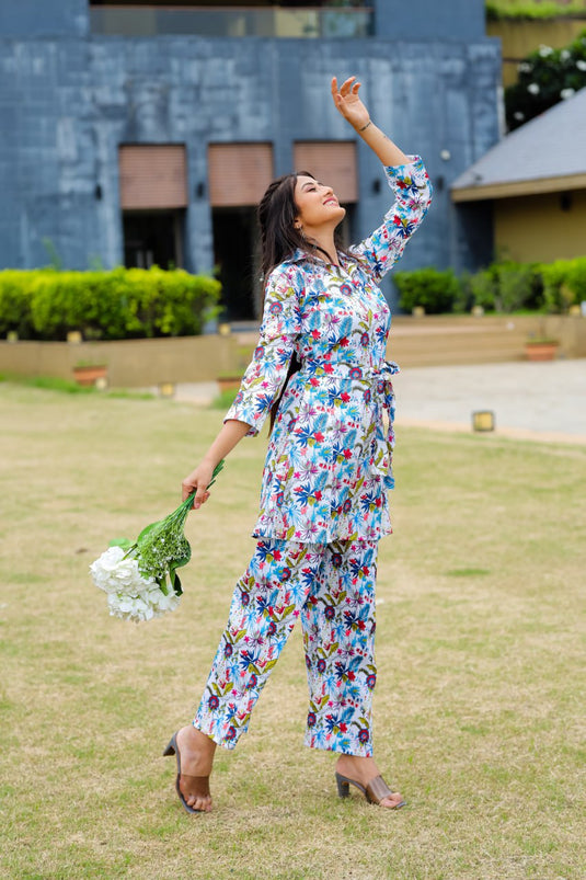 Multicoloured Cotton Printed Co-Ords Sets For Women - thevendorvilla